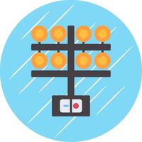 Lighting Flat Circle Icon Design vector