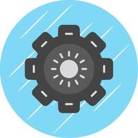 Setting Flat Circle Icon Design vector