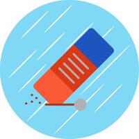 Eraser Flat Circle Icon Design vector