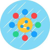 Share Flat Circle Icon Design vector