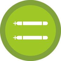 Sticks Line Shadow Circle Icon Design vector