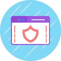 Web Security Flat Circle Icon Design vector
