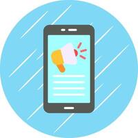 Mobile Phone Flat Circle Icon Design vector