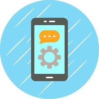 Mobile Phone Flat Circle Icon Design vector