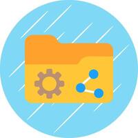 Share Flat Circle Icon Design vector