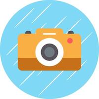 Photo Camera Flat Circle Icon Design vector