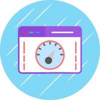 Speed Test Flat Circle Icon Design vector