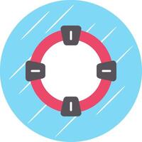 Life Saver Flat Circle Icon Design vector