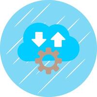 Cloud Flat Circle Icon Design vector