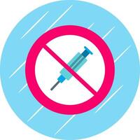 No Needle Flat Circle Icon Design vector