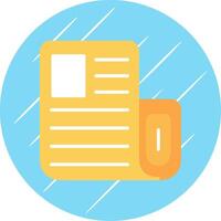 News Paper Flat Circle Icon Design vector