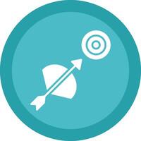 Archery Line Shadow Circle Icon Design vector