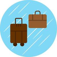 Bags Flat Circle Icon Design vector