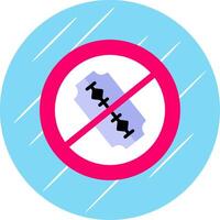 No espada plano circulo icono diseño vector