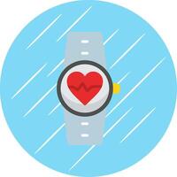 Heart Rate Monitor Flat Circle Icon Design vector