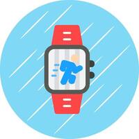 Running Flat Circle Icon Design vector