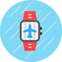 Airplane Mode Flat Circle Icon Design vector