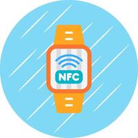 Nfc Flat Circle Icon Design vector