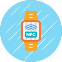 nfc plano circulo icono diseño vector