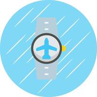 Airplane Mode Flat Circle Icon Design vector