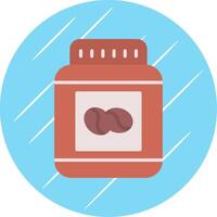 Beans Jar Flat Circle Icon Design vector