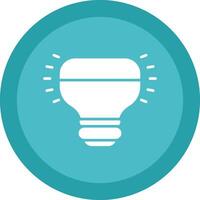 Light Bulb Line Shadow Circle Icon Design vector