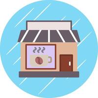 Cafe Flat Circle Icon Design vector