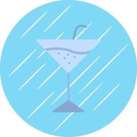 Martini Flat Circle Icon Design vector