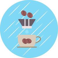 Coffee Filter Flat Circle Icon Design vector