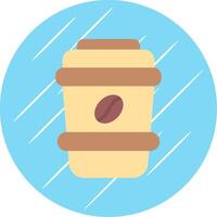 Latte Flat Circle Icon Design vector