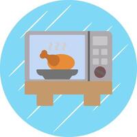 Roast Flat Circle Icon Design vector