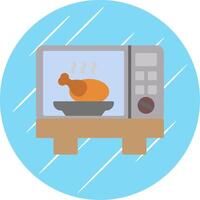 Roast Flat Circle Icon Design vector