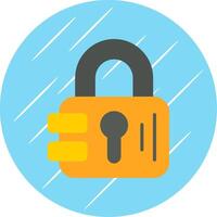 Padlock Flat Circle Icon Design vector