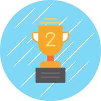 Trophy Flat Circle Icon Design vector