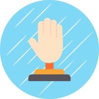 Hand Flat Circle Icon Design vector