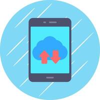 Smartphone Flat Circle Icon Design vector