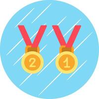 Medals Flat Circle Icon Design vector