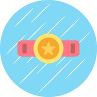 Belt Flat Circle Icon Design vector