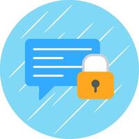 Chat Bubble Flat Circle Icon Design vector