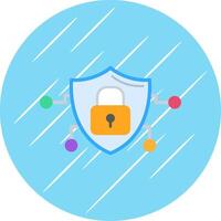 Cyber Security Flat Circle Icon Design vector