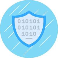 Shield Flat Circle Icon Design vector
