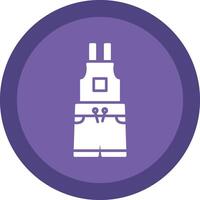 Dungarees Line Shadow Circle Icon Design vector