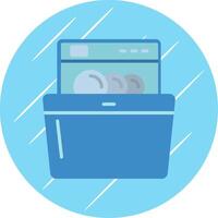 Dish Washing Flat Circle Icon Design vector