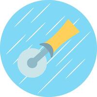 Pizza Cutter Flat Circle Icon Design vector