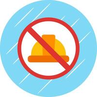 Prohibited Sign Flat Circle Icon Design vector