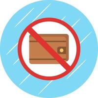 Prohibited Sign Flat Circle Icon Design vector