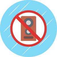 No speaker Flat Circle Icon Design vector