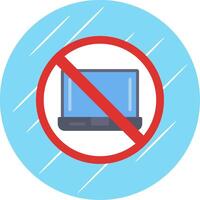 Prohibited Sign Flat Circle Icon Design vector