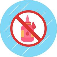 Prohibited Sign Flat Circle Icon Design vector