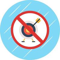 Prohibited Sign Flat Circle Icon Design vector